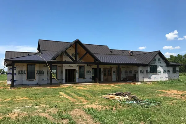 New metal roof construction