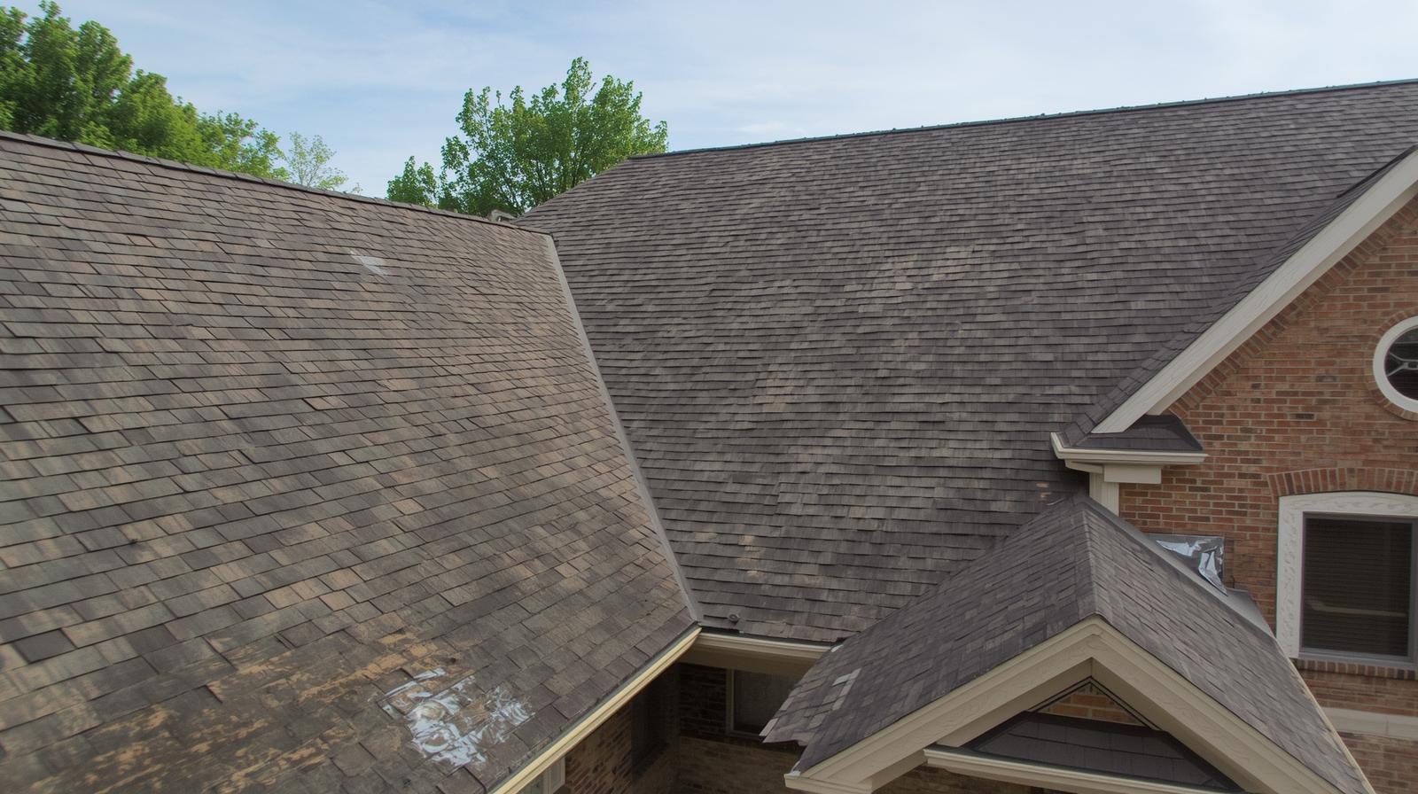 Composition shingle home