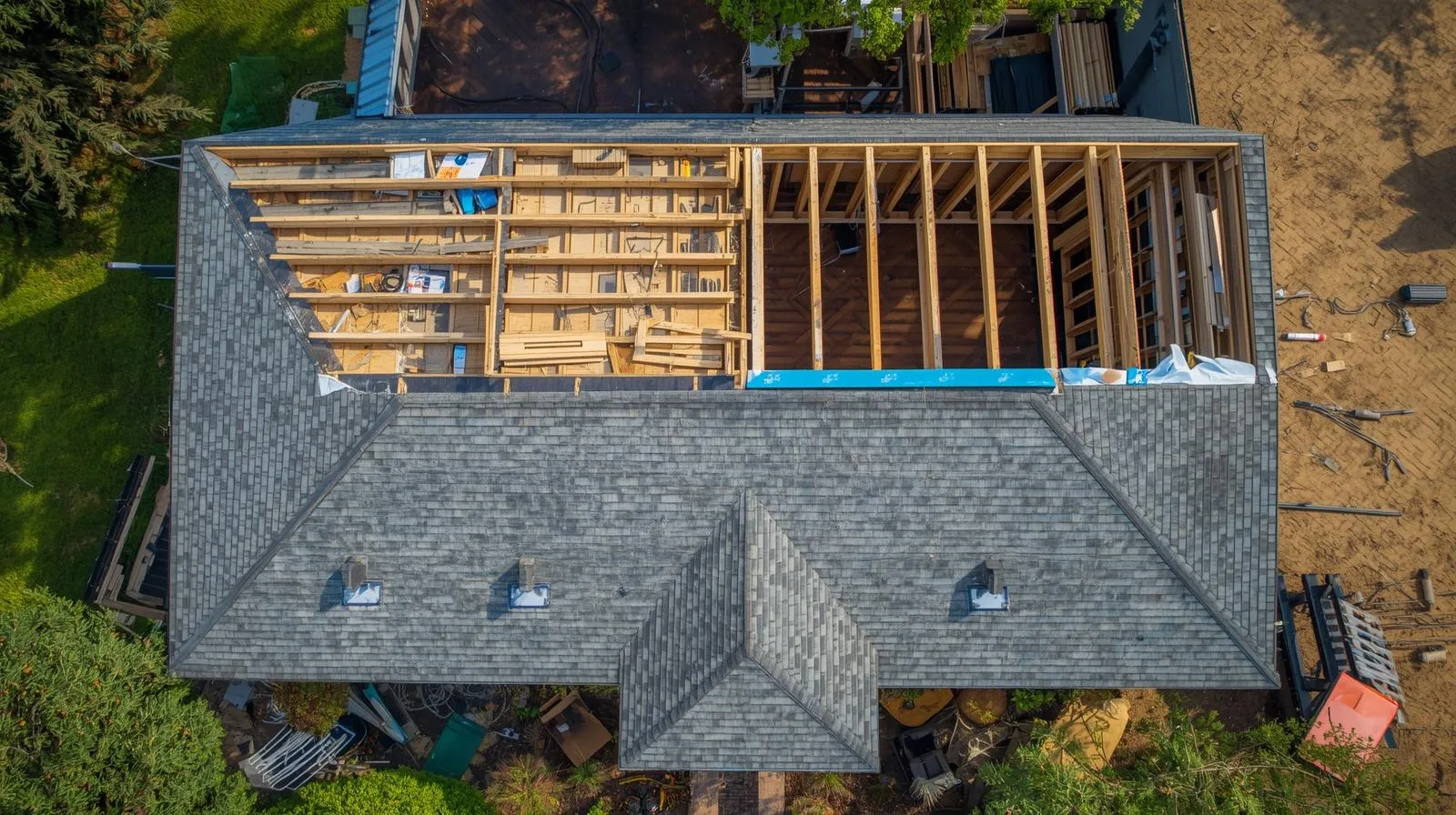 Post-storm roof replacement