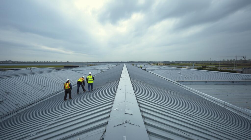 Industrial metal roof