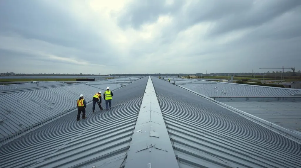 Industrial metal roof
