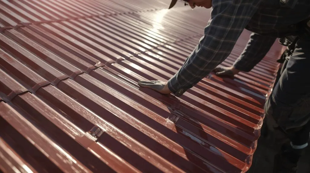 Steel roof installation