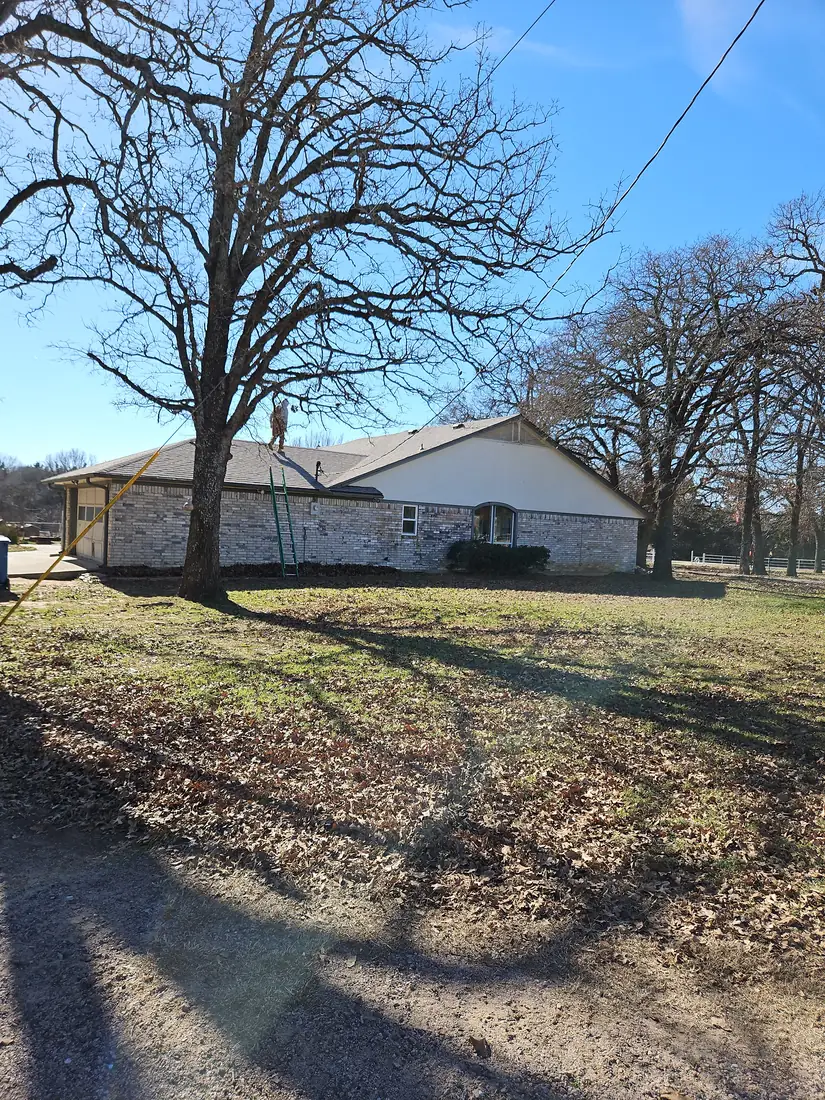 The long side elevation of the Collinsville house showing the full run of the new roof